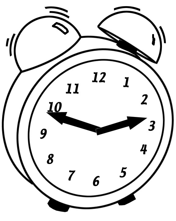 Coloriage réveil matin