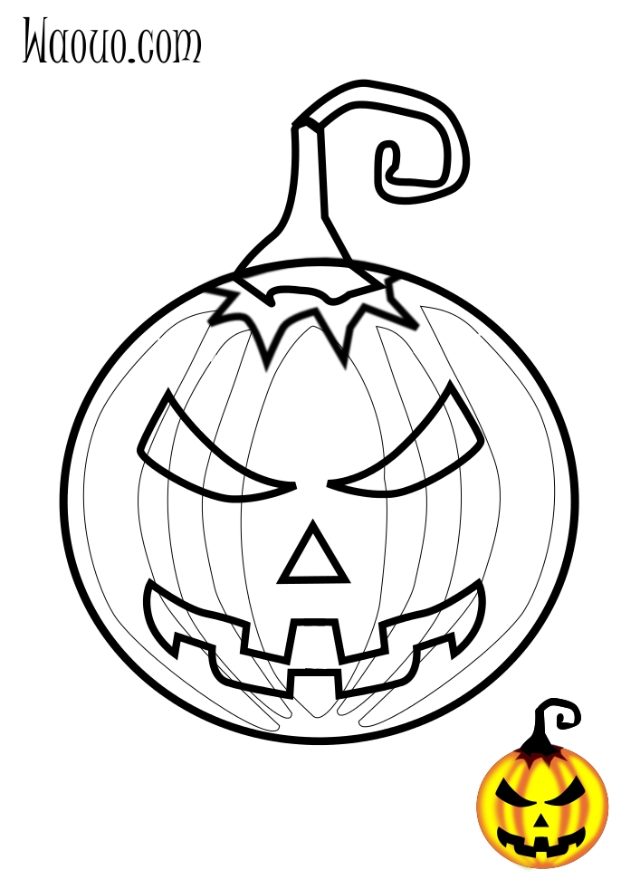 Coloriage citrouille